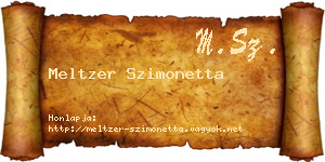Meltzer Szimonetta névjegykártya